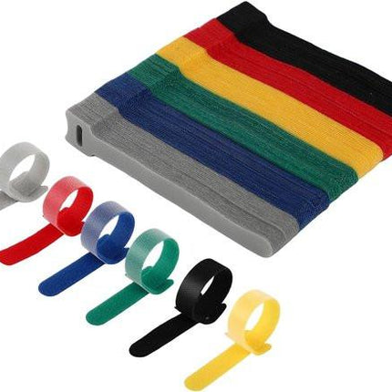Cable Clips - 120 Pieces - Reusable Cable Ties - Cable Ties for Data Cable Management - Ideal for Cable Management in the Home, Office, Garden and More - Available in 6 Mixed Colors.