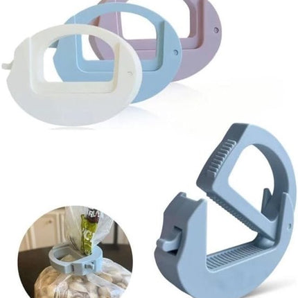 3-Pack of Food Clips - Universal for Snack & Grain Bags - Airtight & Available in 3 Colors - 7.5x5.5 cm.