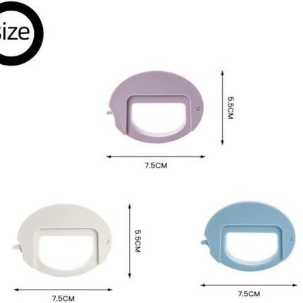 3-Pack of Food Clips - Universal for Snack & Grain Bags - Airtight & Available in 3 Colors - 7.5x5.5 cm.