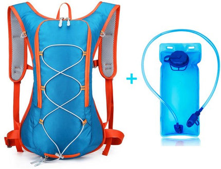 Backpack with 2L Water Bag - Running Vest - Adjustable Lightweight Cycling Backpack - Suitable for Hiking and Cycling（Blue）.
