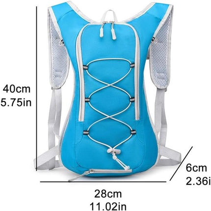 Backpack with 2L Water Bag - Running Vest - Adjustable Lightweight Cycling Backpack - Suitable for Hiking and Cycling（Red）.