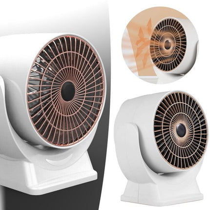 Portable camping heater - Energy efficient - Fast hot air heating for home - Office - Home - Small table heater - White.