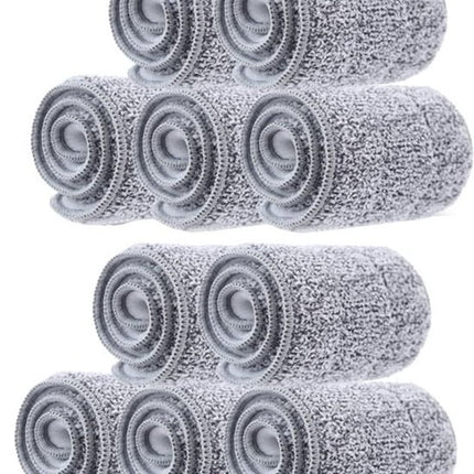 Mop Pads - Universal Replacement, Washable Wet and Dry Mop Pads - Fits Most 28-33cm Velcro Mops. Floor Cleaning System (10 Pack, 33*12.4cm).