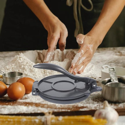 Pancake cutter - Dough cutter 20 cm - Tortilla cutter - Pizza cutter - Pancake cutter (for flour tortillas, gray).