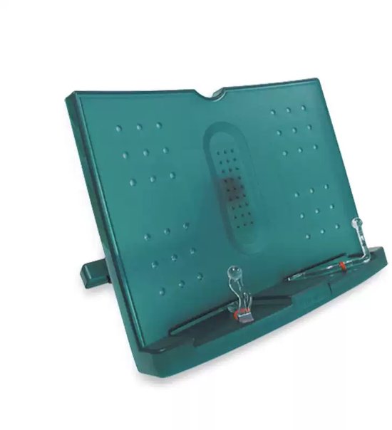 Reading rack - Green 180 degree adjustable portable reading rack/bookshelf/document rack.