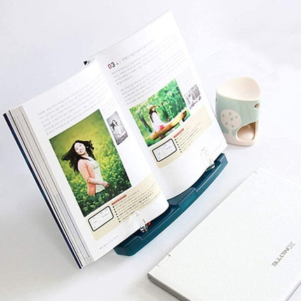 Reading rack - Green 180 degree adjustable portable reading rack/bookshelf/document rack.