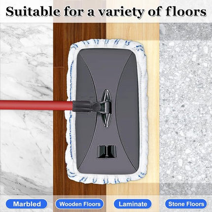 Mop Pads - 3-pack mop refills - 15 x 8 inch flat dust mop head pads.