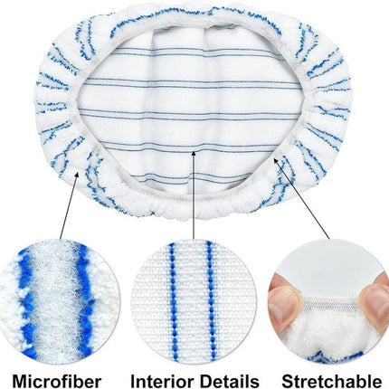 Mop Pads - 3-pack mop refills - 15 x 8 inch flat dust mop head pads.
