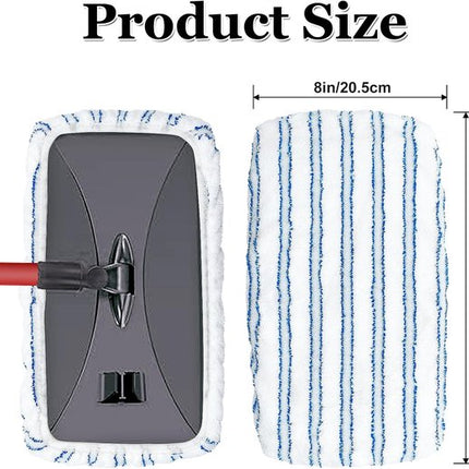 Mop Pads - 3-pack mop refills - 15 x 8 inch flat dust mop head pads.