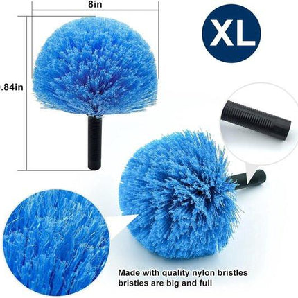 Dust brush head - 8" diameter blue screw head for spider web vacuum cleaners.