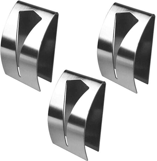 Self-adhesive towel holder - Stainless steel dishcloth holder - Metal wall-mounted dishcloth holder - Silver towel hook - Dishcloth hook 3-pack.