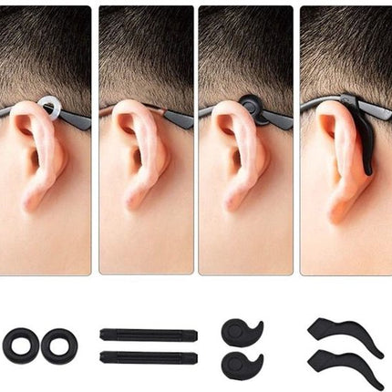 Anti-slip ear cushions for glasses - Frames - Anti-fall ear cushions - Ear hook connectors - 24 pairs.