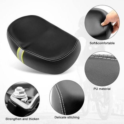Bicycle saddle - Comfortable wide bicycle saddle - With memory foam pad - Comfort.