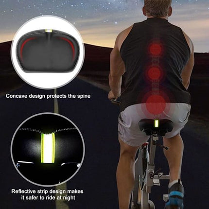 Bicycle saddle - Comfortable wide bicycle saddle - With memory foam pad - Comfort.