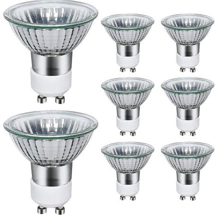 GU10 halogen lamp - 35W - 220V, warm white, 8-pack.