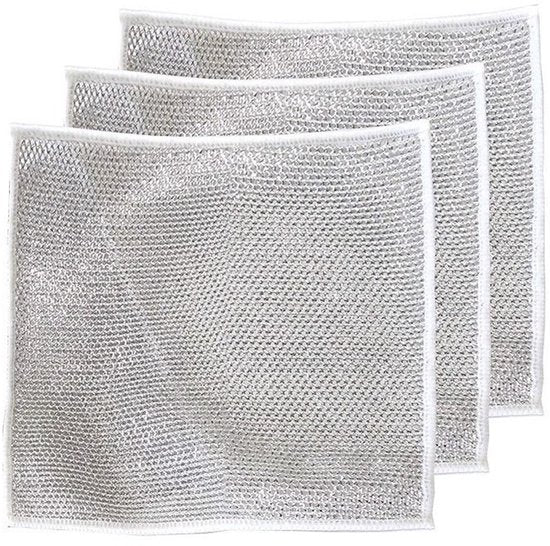 Dishcloths - Pack of 10 Multifunctional Steel Dishcloths - Scratch-resistant - Multifunctional - Powerful Cleaning.
