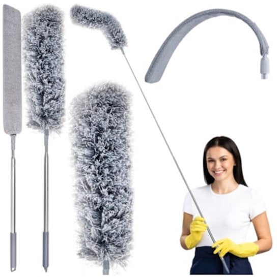 Dust brush - Underbed cleaner - Dust cloth - Cleaning - Tools - Crevice cleaner - Set of 2.