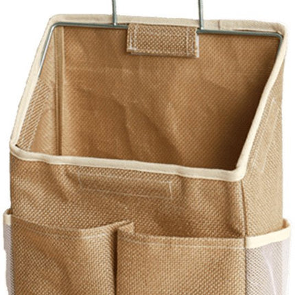Storage Bag - Cotton and Linen Fabric - Bedside Storage Bag - Wall Mounted - Dorm Room Essentials and Snack Storage Bag - Visual Storage Bag.