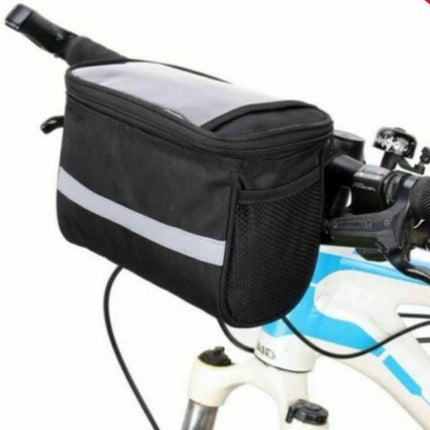 Bicycle handlebar bag - Removable bicycle handlebar bag with phone holder - Insulated - Phone bicycle bag - Waterproof - Yellow.