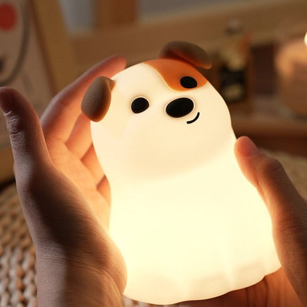 Night Light - Dog Night Light - USB - Touch Dimming - Baby Room/Bedroom Light - Pet/Children's Night Light - Adjustable in Seven Colors.