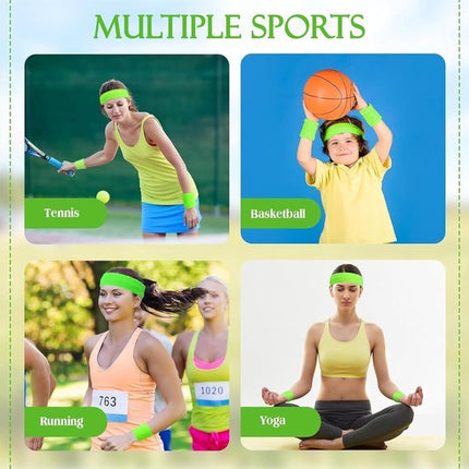 Tennis Sweat-Wicking Wristbands - 3 Pairs - Unisex - Adult - Thickened Elastic Wristband - French Terry - Sports Wristband - Suitable for the Gym.