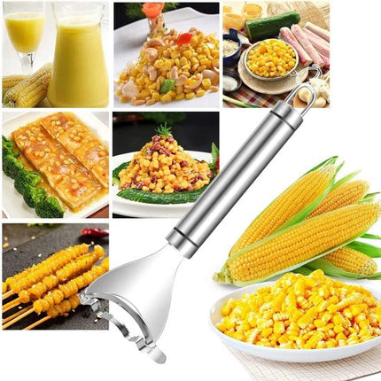 Corn thresher - Corn peeler - Corn cob peeler - High-quality stainless steel corn thresher - with ergonomic handle - Kitchen gadgets.