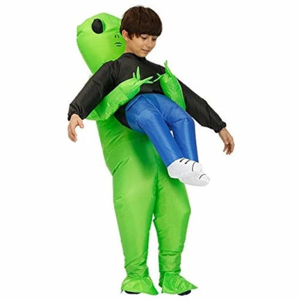 Inflatable Halloween costume - for children and adults - Green (suitable for a height of 120 cm to 150 cm).