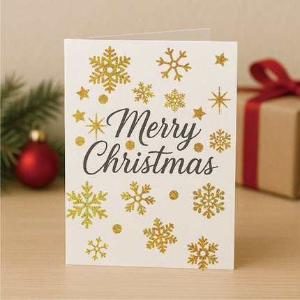 Christmas snowflake stickers - sand glitter party decorations - gift card and handbag DIY - winter snowflake stickers - 12 pieces.