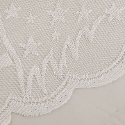 Window Screen - Ice Flower Christmas Tree Window Screen - Metal Mesh - European and American - Christmas - Curtain - Net Curtain 2-Piece Set (150*180cm).