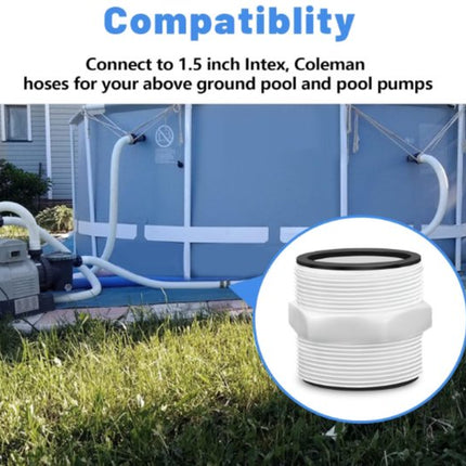 1.5" L-Type Two-Way Manifold (with Gasket) - Compatible with Intex Coleman Above Ground Pool Pumps (2 Pack).