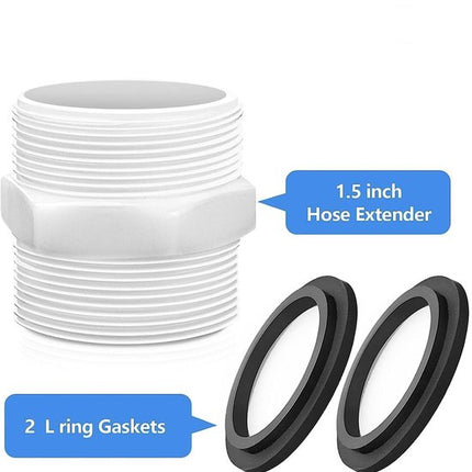 1.5" L-Type Two-Way Manifold (with Gasket) - Compatible with Intex Coleman Above Ground Pool Pumps (2 Pack).