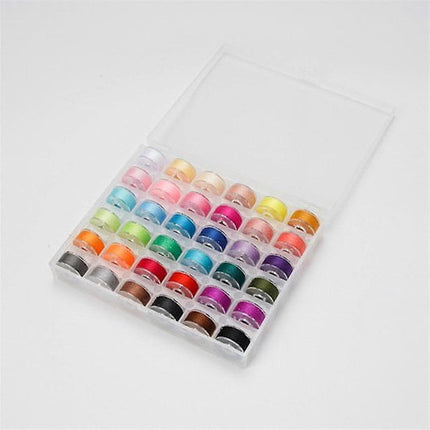 Premium Sewing Thread Set 72 Pieces - 400 Meters of Sewing Machine Thread in 36 Colors - Pre-Wound Sewing Spool Set - 365 Meters per Spool - DIY - Sewing Machine - Crafts - Embroidery.