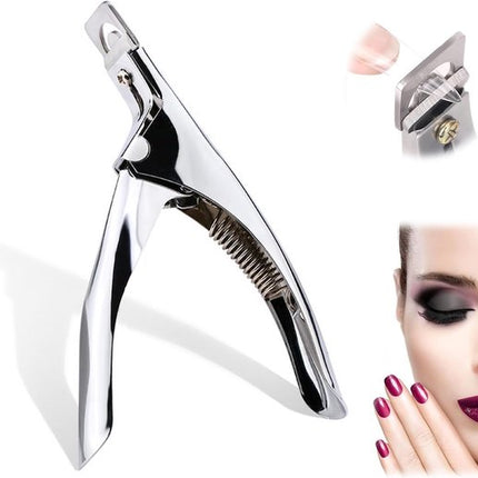 False Nail Clipper - Professional Nail Clipper - Gel Nails - Nail Clipper - Trimmer - Manicure Knife - Artificial Nail Clipper - Professional Nail Clipper for Home Manicure (Silver).