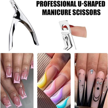 False Nail Clipper - Professional Nail Clipper - Gel Nails - Nail Clipper - Trimmer - Manicure Knife - Artificial Nail Clipper - Professional Nail Clipper for Home Manicure (Silver).
