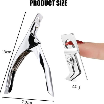 False Nail Clipper - Professional Nail Clipper - Gel Nails - Nail Clipper - Trimmer - Manicure Knife - Artificial Nail Clipper - Professional Nail Clipper for Home Manicure (Silver).