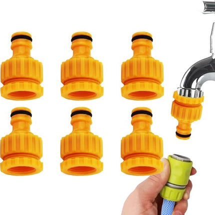 6-pack tap connectors - Hose adapters - Adapters for connecting water hoses - Garden hose tap connectors - Tap adapters with thread - Splashproof - Frost-proof.