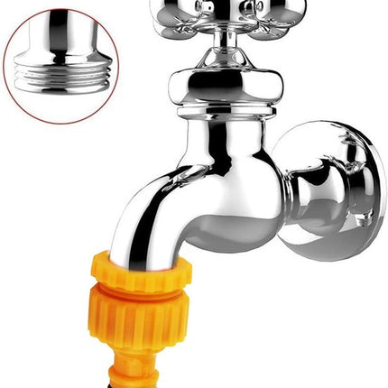 6-pack tap connectors - Hose adapters - Adapters for connecting water hoses - Garden hose tap connectors - Tap adapters with thread - Splashproof - Frost-proof.