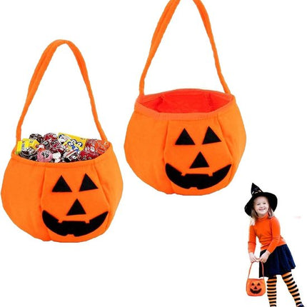 2-Pack Halloween Pumpkin Candy Bags - Halloween Pumpkin Bag Magic Candy Bags - Candy Bags - Pumpkin Collection Bags - Suitable for Halloween Party Masquerade Decorations.