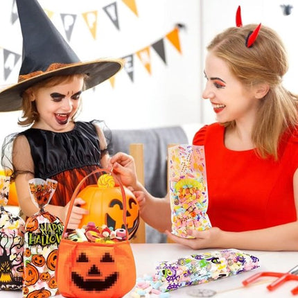 2-Pack Halloween Pumpkin Candy Bags - Halloween Pumpkin Bag Magic Candy Bags - Candy Bags - Pumpkin Collection Bags - Suitable for Halloween Party Masquerade Decorations.