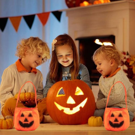2-Pack Halloween Pumpkin Candy Bags - Halloween Pumpkin Bag Magic Candy Bags - Candy Bags - Pumpkin Collection Bags - Suitable for Halloween Party Masquerade Decorations.