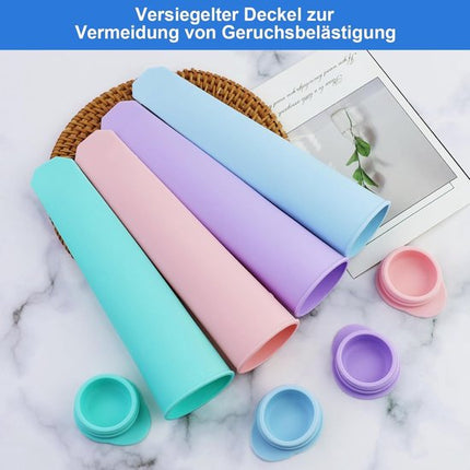 8-Piece Ice Cube Trays - Ice Cube Molds with Handles - Silicone Ice Cube Molds with Lids - Water Ice Molds.
