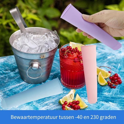 8-Piece Ice Cube Trays - Ice Cube Molds with Handles - Silicone Ice Cube Molds with Lids - Water Ice Molds.
