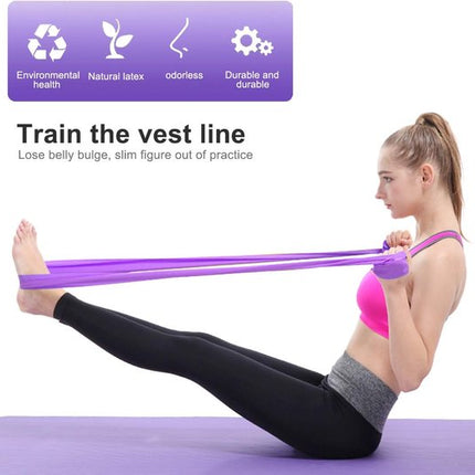 Set of 2 resistance bands - 1.5 m x 15 cm - Stretchable bands for yoga, pilates, strength training, physiotherapy and rehabilitation.