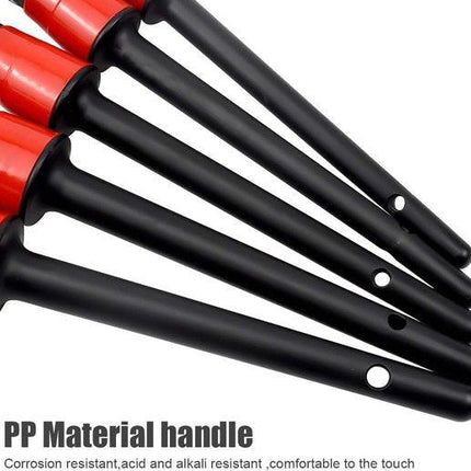 5-Piece Car Cleaning Brush Set - Car Detailing Brush Set - For cleaning rims - Dashboard - Interior - Exterior - Leather - Air vent logos.