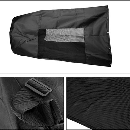 Soccer Net Bag for 10-15 Balls - Large Waterproof, Sturdy Tennis Shoulder Pad, Football-Basketball-Volleyball Bag, Drawstring Handbag - Black.