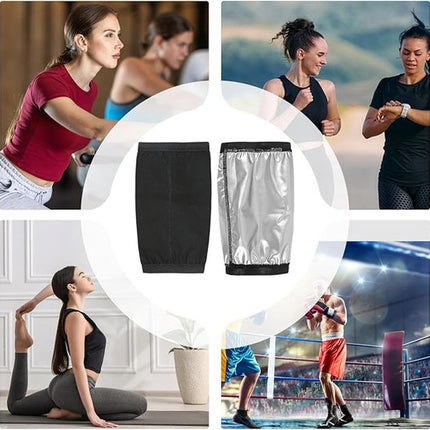 2-Pack Arm Sweatbands - Adjustable Compression Socks - For Training - Arm Trainer with Sauna and Sweat Function - For Training and Sports for Men and Women.