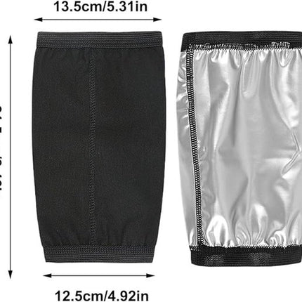 2-Pack Arm Sweatbands - Adjustable Compression Socks - For Training - Arm Trainer with Sauna and Sweat Function - For Training and Sports for Men and Women.