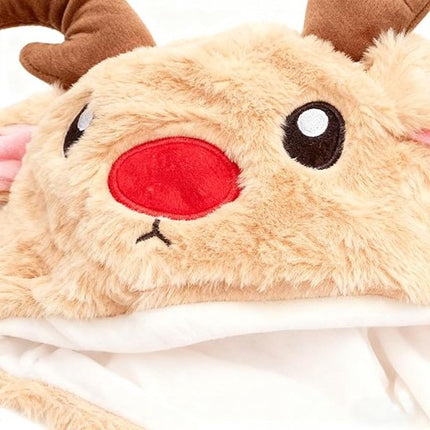 Hats - Santa Hats - Plush Santa Hats - Cute Bouncy Ear Warmers - Interactive Animation Design - Suitable for Cosplay, Parties, Music Festivals, Costumes and Accessories - Christmas Gifts - Birthday Gifts.