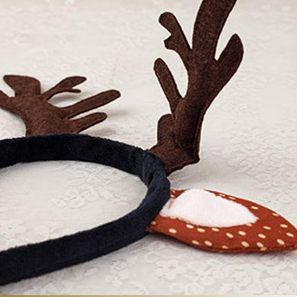 Headband - Elk Hair Accessory - Cute Plush Christmas Headdress - Soft Decorative Accessory for Winter Parties, Cosplay, Costumes.