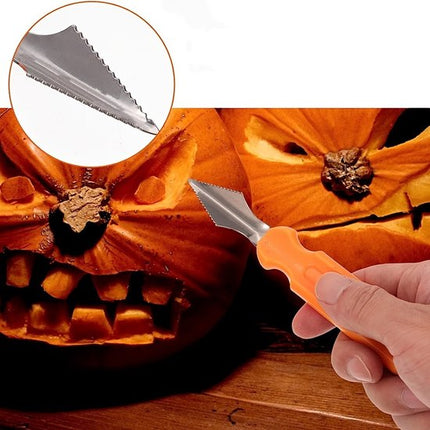 10-Piece Jack-O'-Lantern Cutting Knife Set - Halloween - Baking Tools - Clay Stainless Steel Cutter.